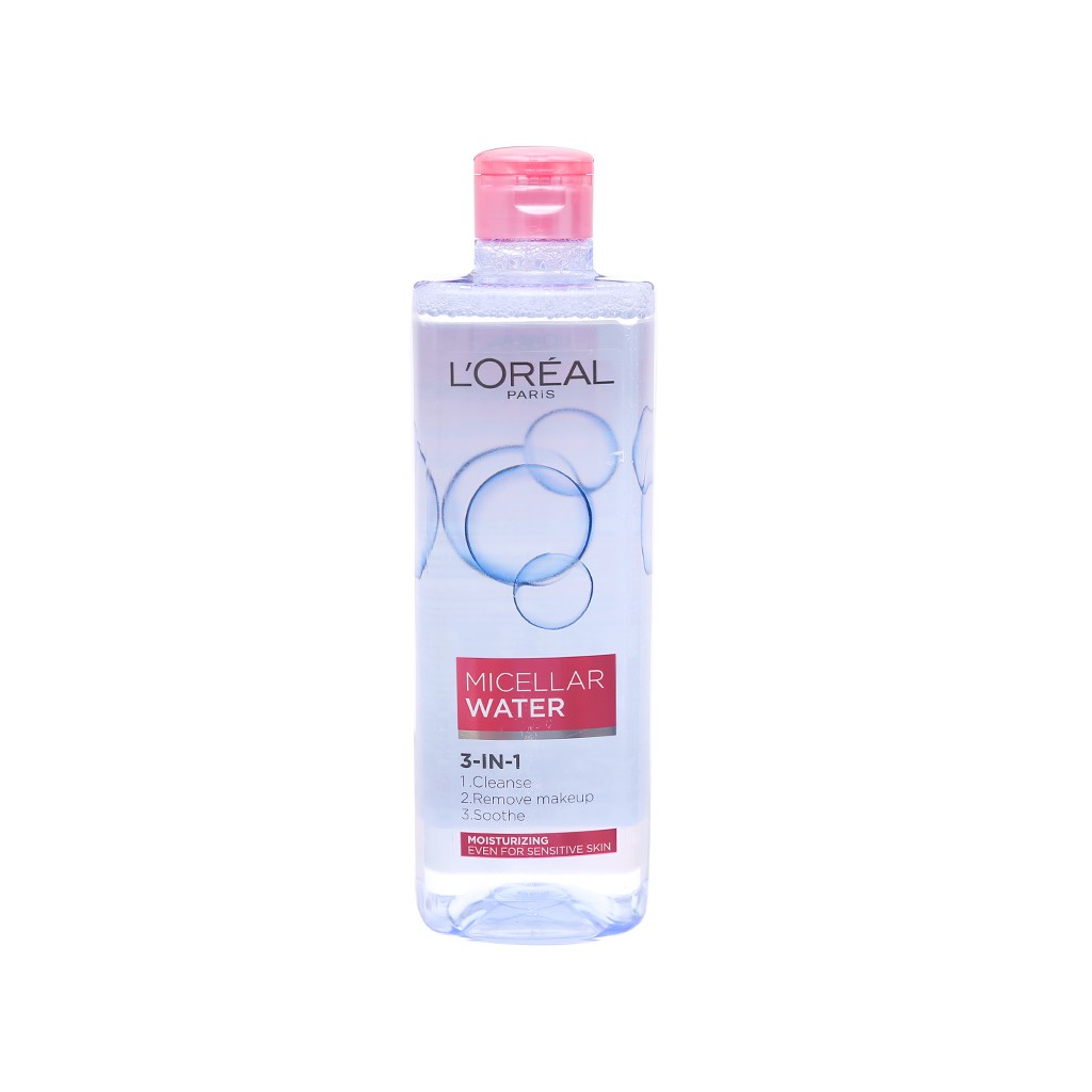 Nước tẩy trang 3 in 1 L'Oréal Micellar ẩm mượt da 400ml