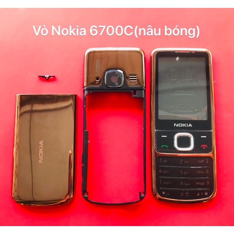 Vỏ Nokia 6700C màu nâu bóng
