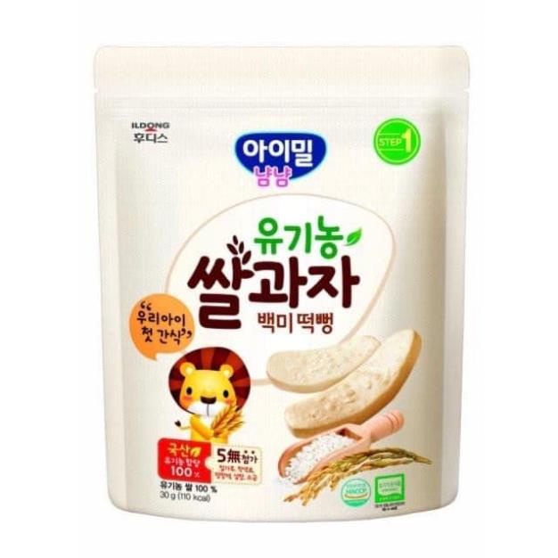 Bánh gạo hữu cơ cho bé ăn dặm ILDONG Hàn Quốc (date 7/2023)