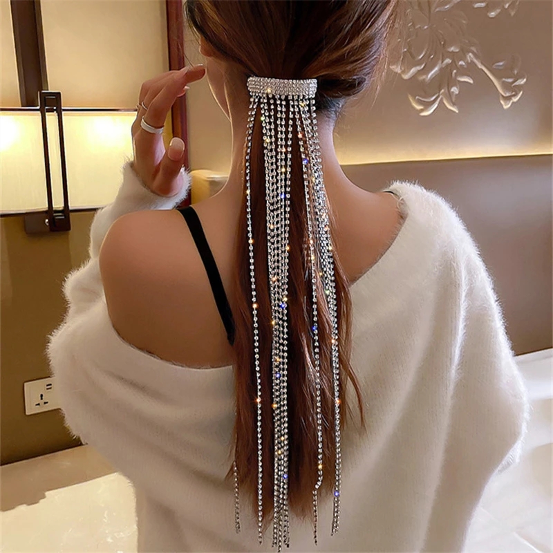 Trâm Cài Tóc Kim Loại Đính Đá Thanh Lịch Cho Nữ