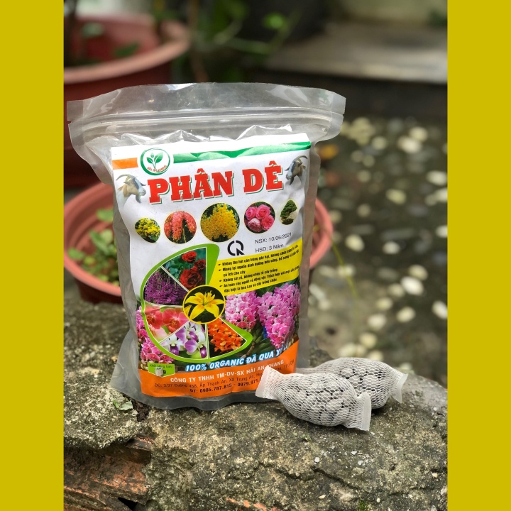 Phân dê Vô túi lưới 10cm - bịch 25 túi