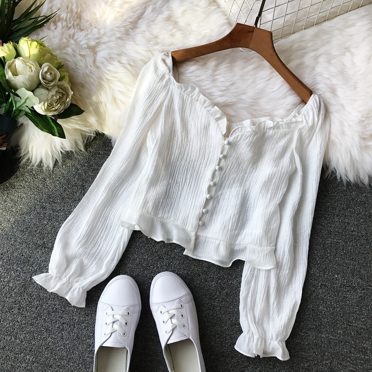 (HÀNG ORDER) Áo voan trễ vai Ulzzang