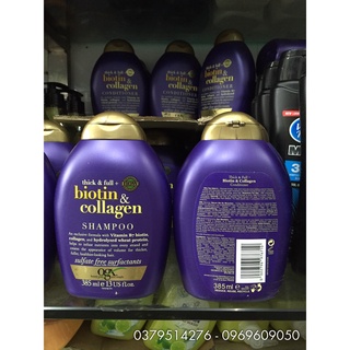 Dầu gội xả BIOTIN Collagen 385ml tím