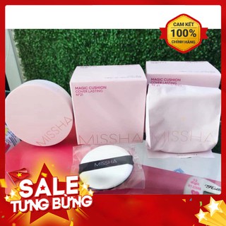 Set phấn nước kiềm dầu Missha Magic Cushion Cover Lasting SPF50+ PA+++