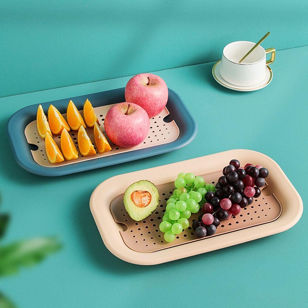 1 Khay Đựng Trái Cây Hai Tầng Tiện Dụng Cho Nhà Bếp