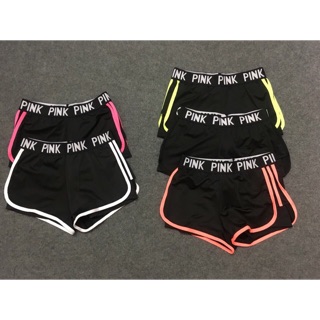 Quân short pink viền màu tập gym yoga