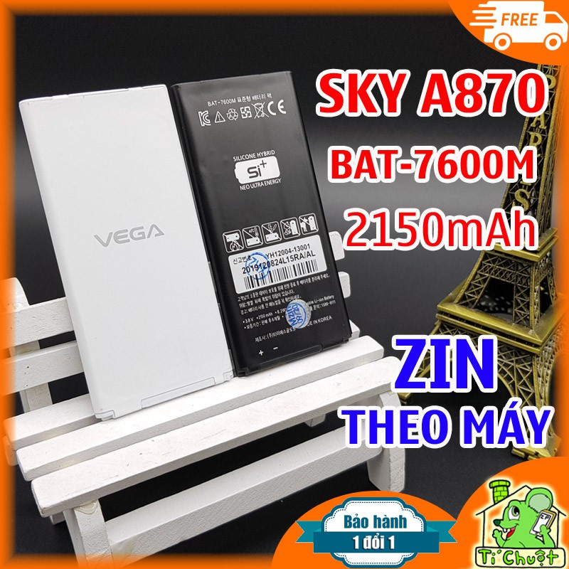 [ZIN THEO MÁY] Pin Sky A870 BAT-7600M 2150mah VEGA IRON