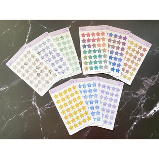 [Mini Stars] 1 set 3 tờ sticker decal hình ngôi sao MiniMini nhiều màu sắc _ #hana.land