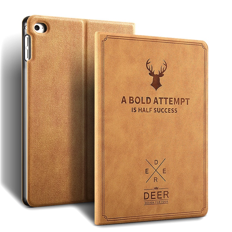 Bao Da Cover Dành Cho Ipad Mini 6 8.3 Inch 2021 Vân Da Tuần Lộc Hỗ Trợ Smart Cover
