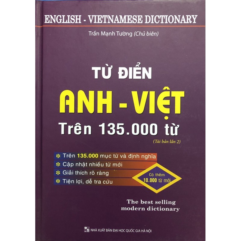 Sách - Từ điển Anh - Việt ( Trên 135.000 từ tái bản lần 3 )