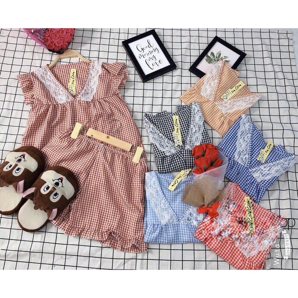 [Mã WABOOM giảm 15% đơn 99k] Sét bộ đùi kẻ phối bèo dưới 57kg [ Ảnh và video ] | BigBuy360 - bigbuy360.vn