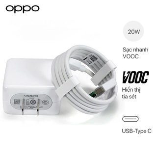 Bộ Sạc VOOC 3.0 Cho Oppo A9/A91 - Cáp Type C - Fullbox - Hàng Chính Hãng