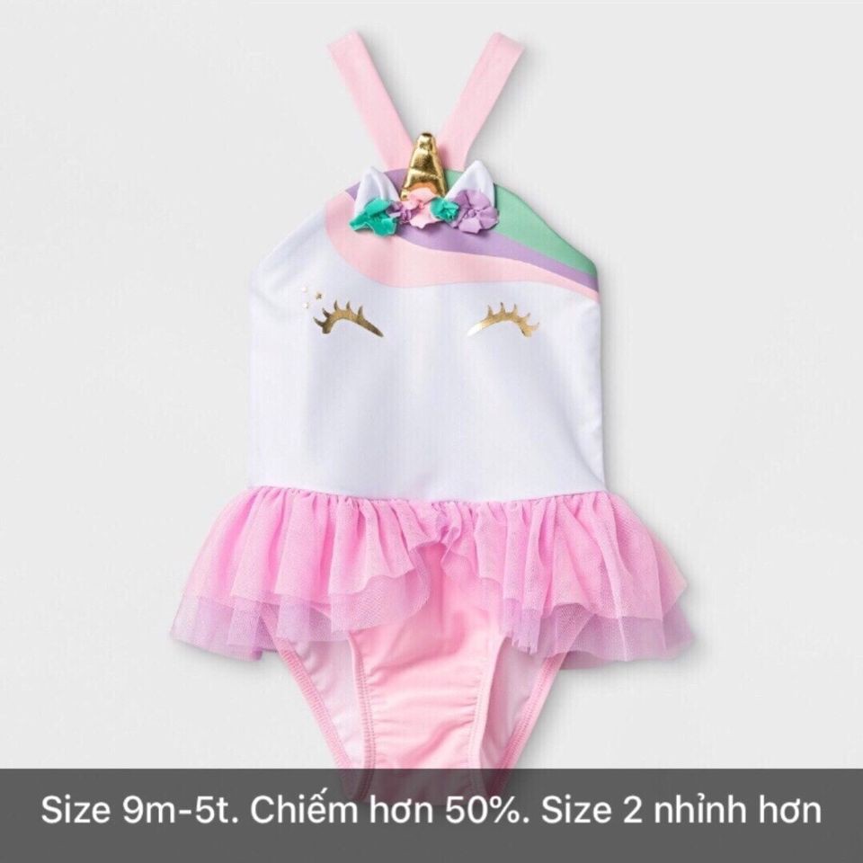 Bikini ngựa Unicorn hồng tầng