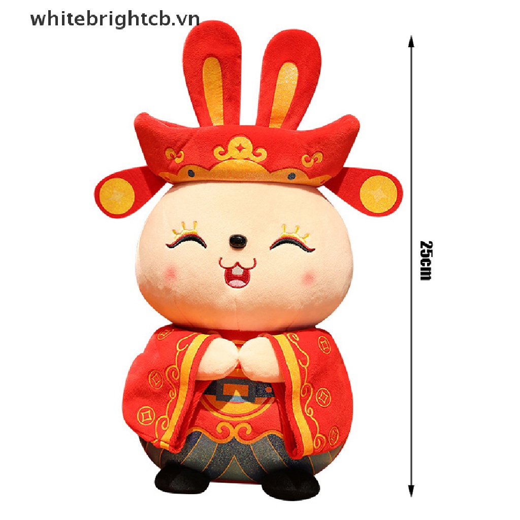 // 2023 new year fashion // Chinese Zodiac Fortuna Rabbit New Year Tang Suit cute Rabbit Home Decor Stuffed Toy Creative New Year Special Gift For Kids .