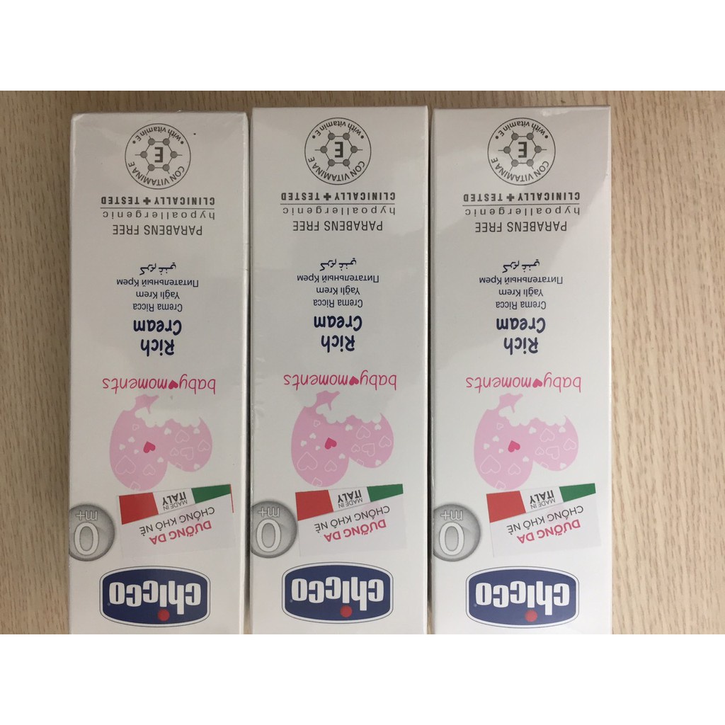 Kem dưỡng ẩm Chicco cho bé từ 0 tháng - tuýp 100ml
