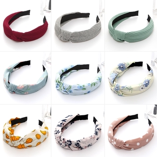 New Knot Hairband for Women Girls Headband Hoops Bands Accessories Fabric Floral Print Headband HeadWrap Headwear Headdress