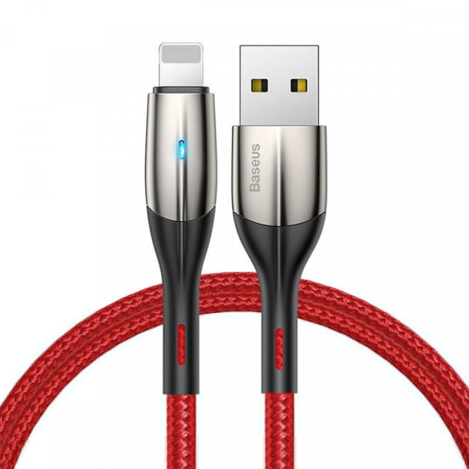 Dây Cáp sạc nhanh iPhone - Cáp Lightning Baseus - Siêu bền - Chống Gẫy Đứt - Có Đèn LED