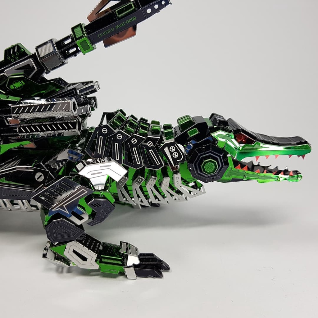 Mô Hình Kim Loại Lắp Ráp 3D Microworld Cá Sấu Chiến Đấu Maesh Gavial