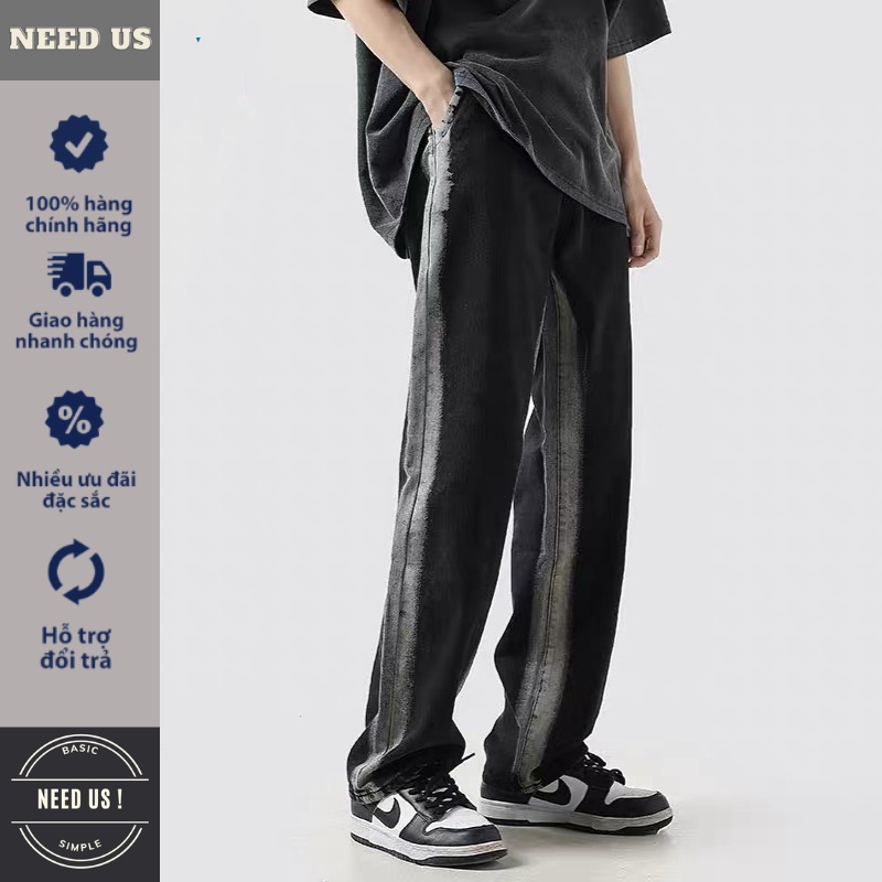 38-95kg  Quần jean BAGGY XÁM BẠC ỐNG RỘNG, quần SUÔNG cực đẹp cotton thoáng mát hot trend 2022