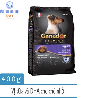 Thức ăn cho chó vị sữa và DHA cho chó nhỏ - Thức ăn Ganador Puppy 400g