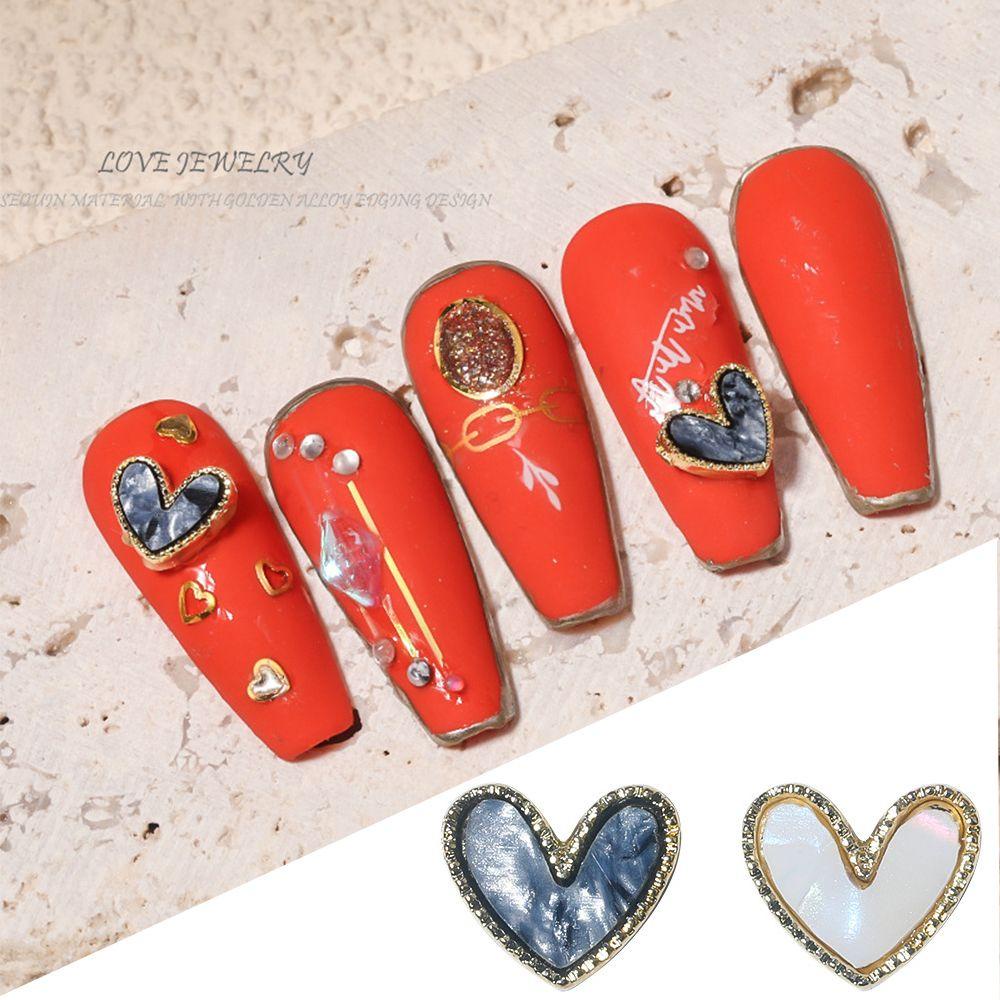 Set 10 Dụng Cụ Làm Móng Nghệ Thuật|Khuyên Tai Hợp Kim Mặt Đá Cẩm Thạch Màu Gradient