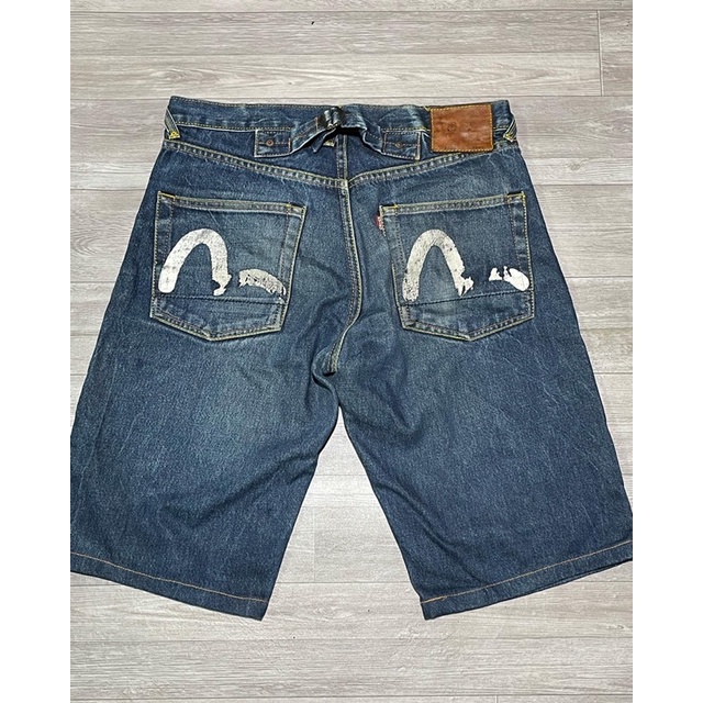 Quần Short Jeans Nam hiệu EVISU logo sau size 32 (55x42)