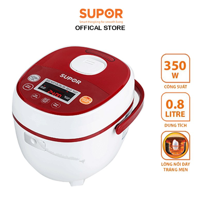 Nồi cơm điện tử Supor 0,8L 6 chức năng CFXB20FC17A-35 hàng chính hãng bảo hành 12 tháng