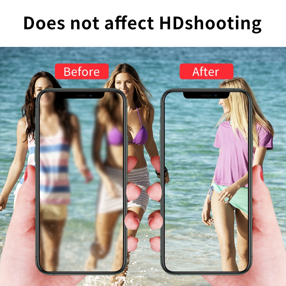 Miếng kính cường lực dán bảo vệ camera sau hình vuông 9D cho iPhone 11 Pro Max