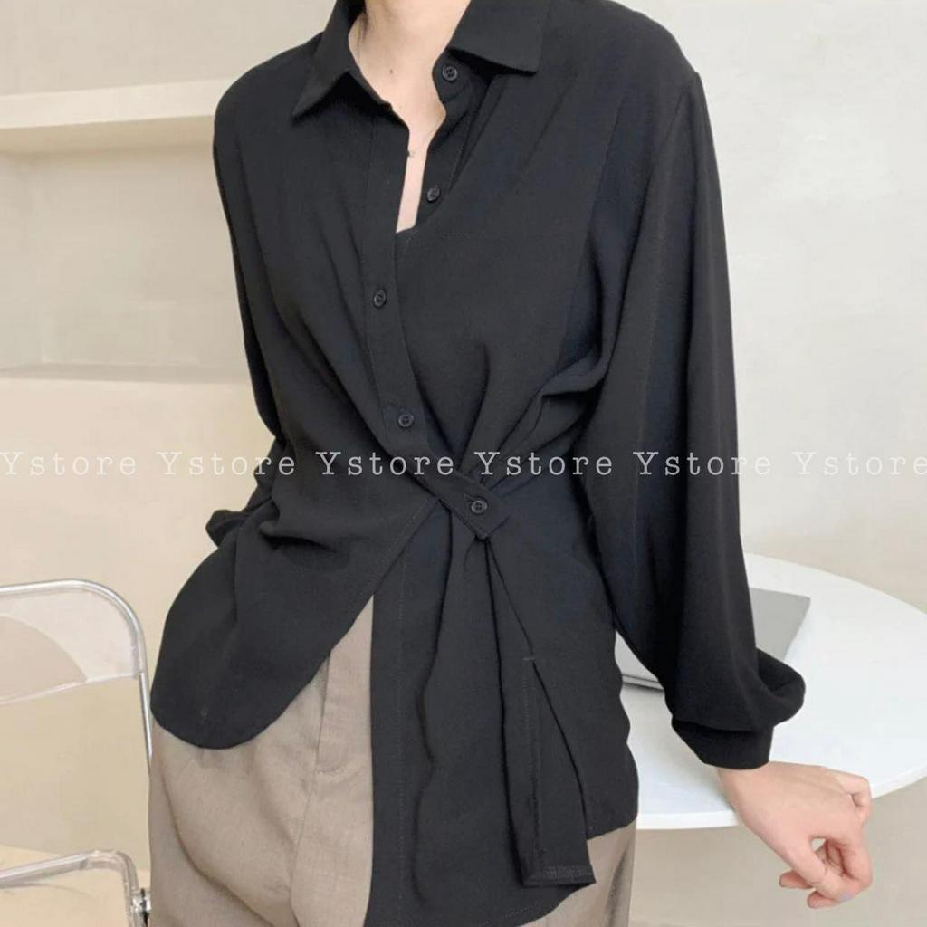 Áo Sơ Mi Kiểu Nút Style Hàn-Thiết Kế Hợp Thời Trang-Trẻ Trung-Bigsize-Ystore