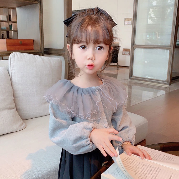 Áo Thun Dài Tay Phong Cách Hàn Nhật Mới 2021 Cho Bé Gái