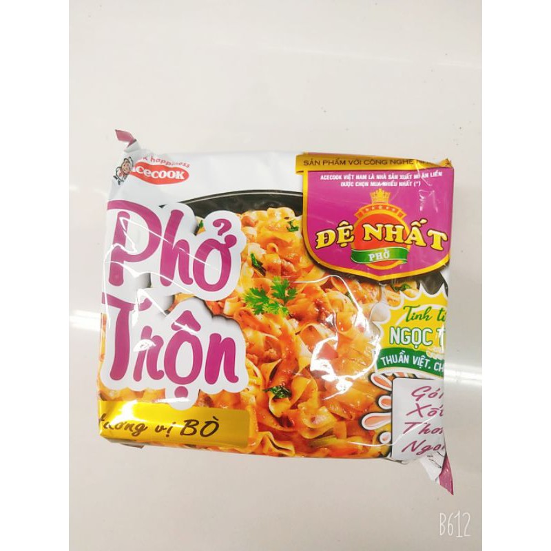 PHỞ TRỘN ĐỆ NHẤT ACECOOK THẨP CẨM/PHỞ BÒ GÓI 84G