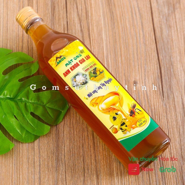 Chai thủy tinh/ Lọ thủy tinh vuông nắp nhôm xoáy 500ML đựng mật ong