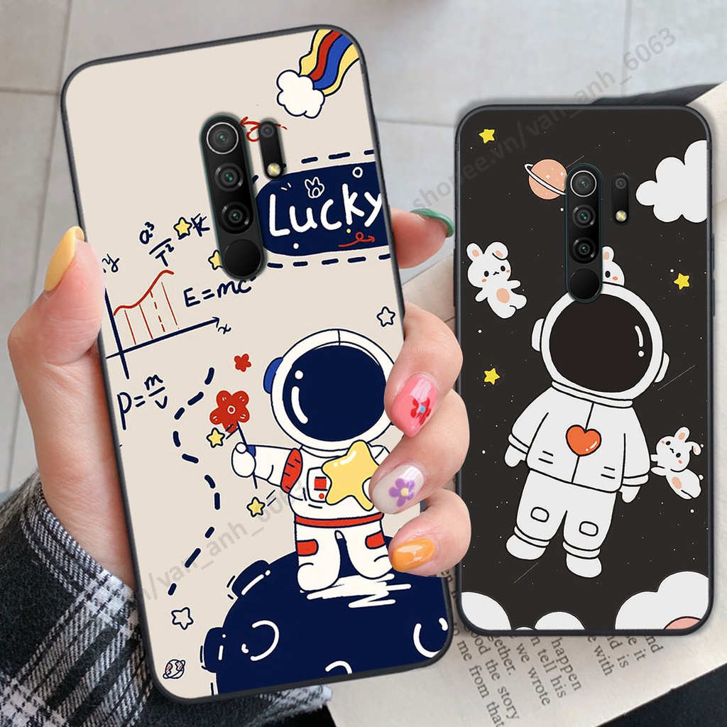 Ốp Xiaomi Redmi 9 hình bầu trời, phi hành gia đẹp, ốp lưng điện thoại xiaomi viền dẻo cao cấp