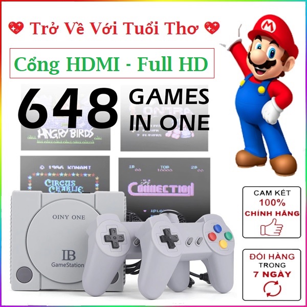 BỘ 600/1000 GAME HUYỂN THOẠIMáy Chơi Game 4 Nút Có Dây GameStation IB Tích Hợp 600/1000 Games  Cổ Điển