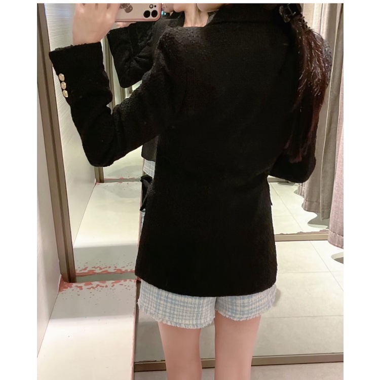 ZARA  Áo Khoác Blazer Hai Hàng Nút Phong Cách Âu Mỹ Thời Trang Mùa Thu 2022 Zara7553457 7553/457