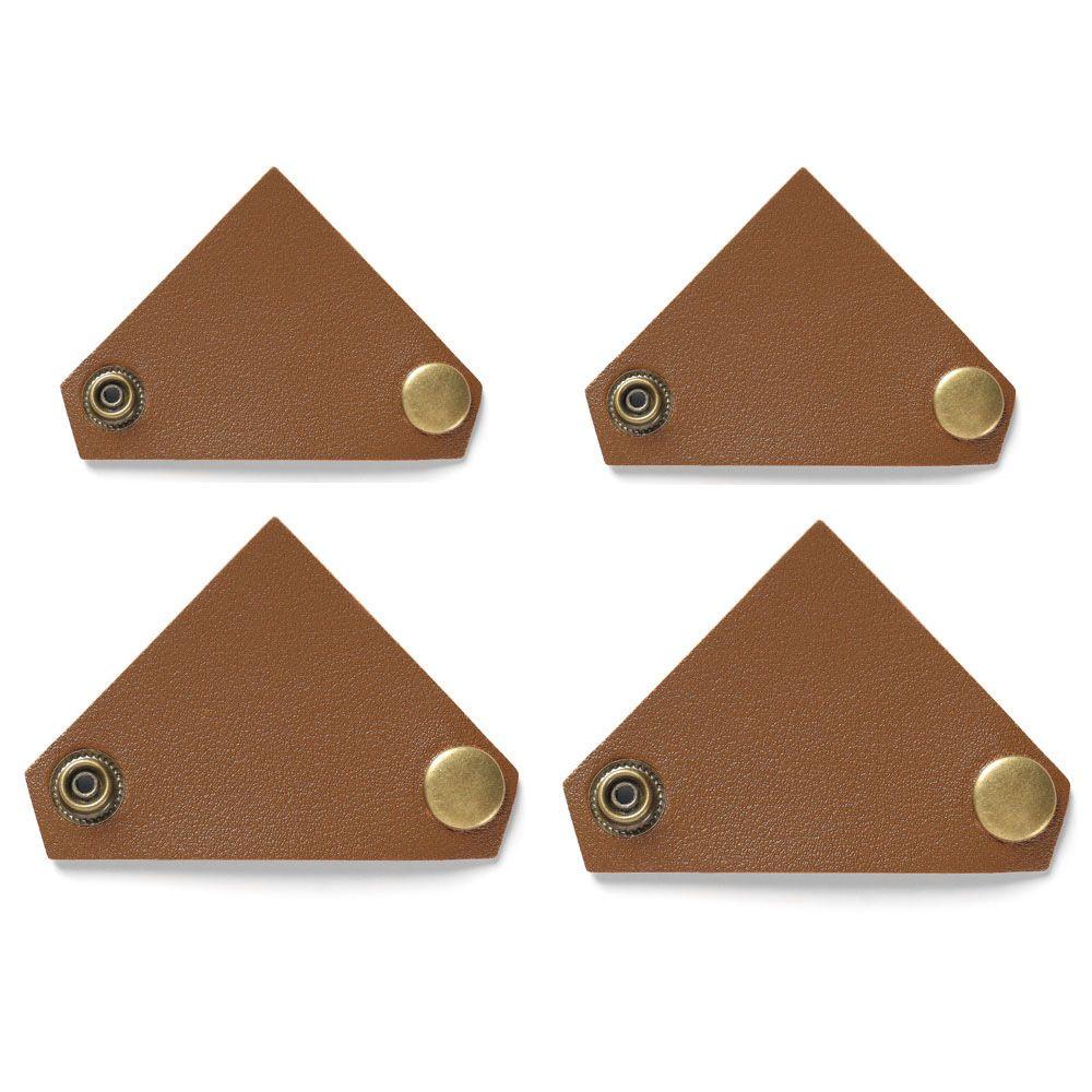Set 4 Găng Tay Da Hình Tam Giác Có Khóa Cài Chất Lượng Cao