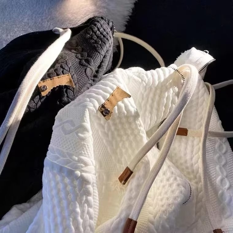 Áo hoodie Một Lớp Tay Dài Màu Trơn Có Khóa Kéo Thời Trang Hàn Quốc Cho Nam Và Nữ