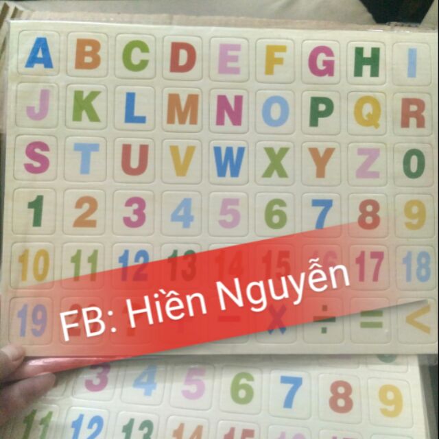 Bộ chữ và số nam châm