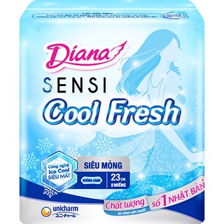 Băng vệ sinh Diana Sensi Cool Fresh (ko cánh)