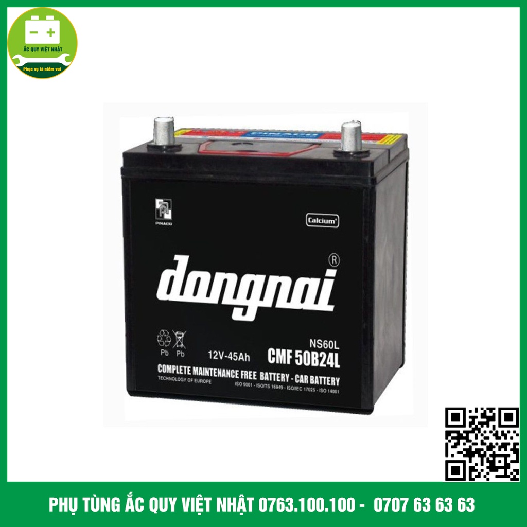 Ắc Quy Đồng Nai CMF 50B24L ( 12V-45Ah )