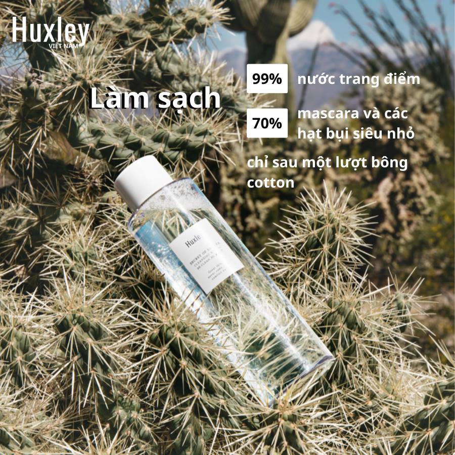 Nước Tẩy Trang Huxley Secret Of Sahara Cleansing Water: Be Clean, Be Moist (200ml)