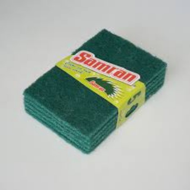 Tấm cước cọ rửa bát chén đĩa giáp xanh