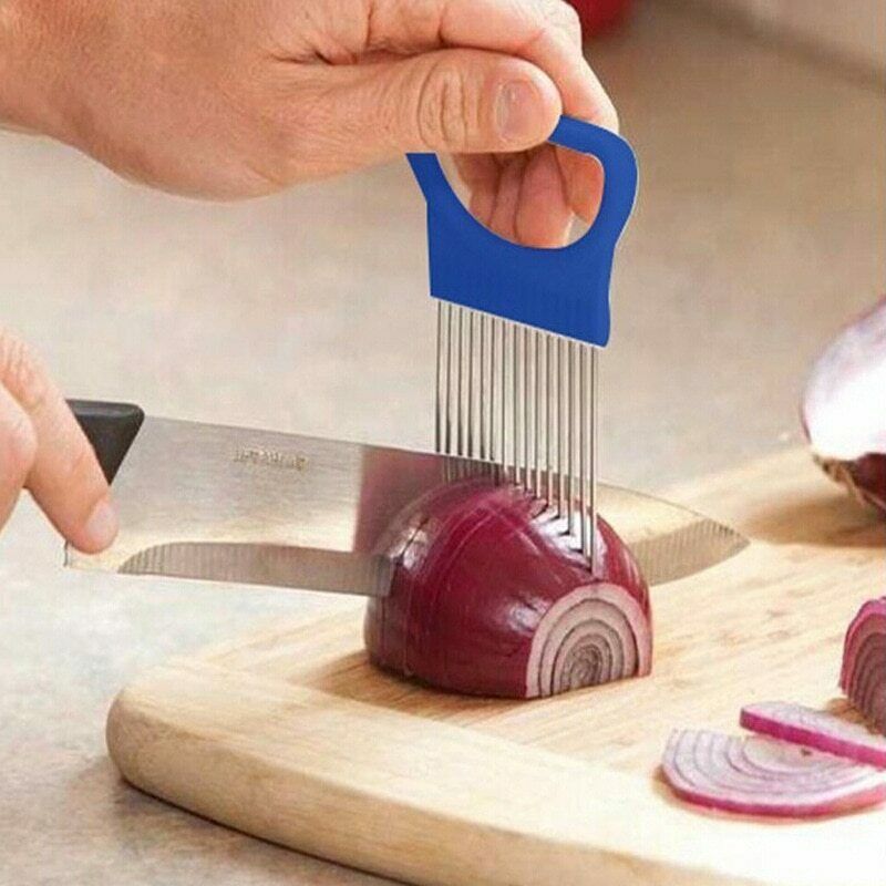 Dụng Cụ Hỗ Trợ Cắt Lát Hành Tây Đa Năng Bằng Thép Không Gỉ