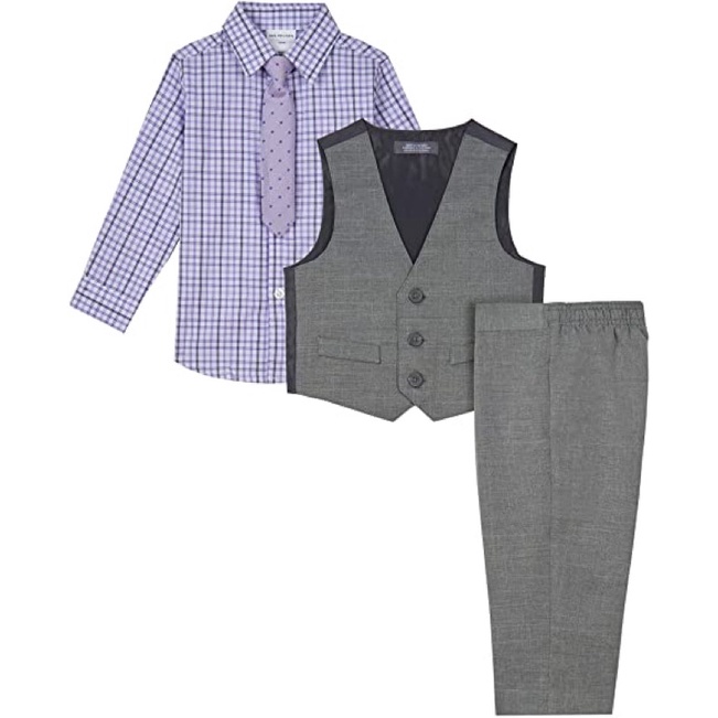 Áo Sơ Mi Cho Bé VAN HEUSEN Xuất Xịn Chất Cao Cấp Caro Tím