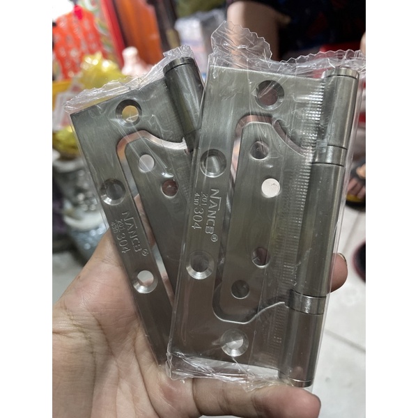 Bản Lề Âm Dương / Bản Lề Mẹ con Inox 304 Bạc