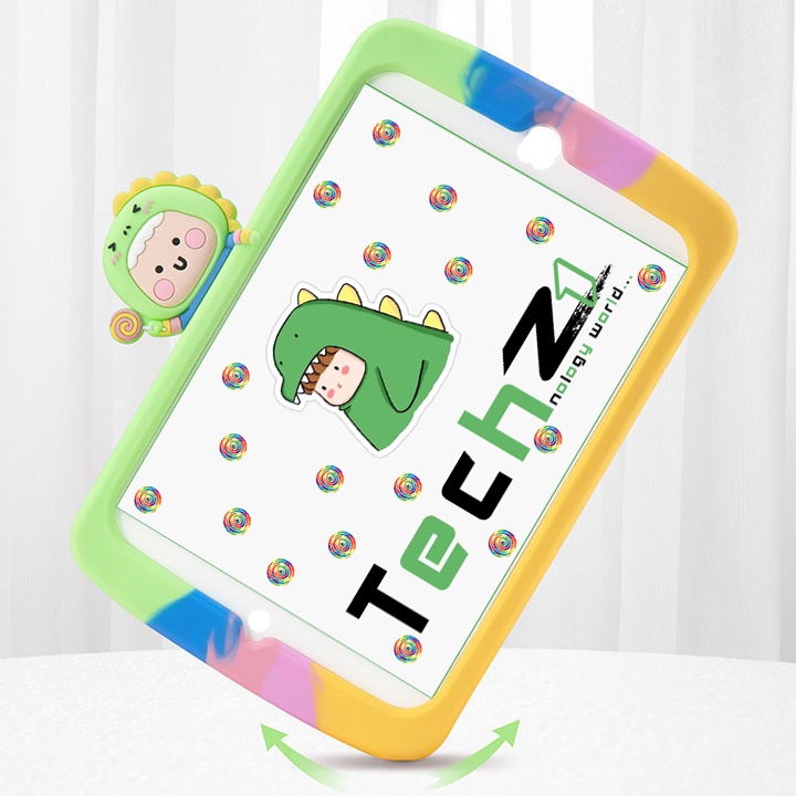 [CÓ GIÁ ĐỠ] Ốp Lưng iPad đủ loại mini/Air/Pro, silicon hình khủng long sắc màu - TZAT905