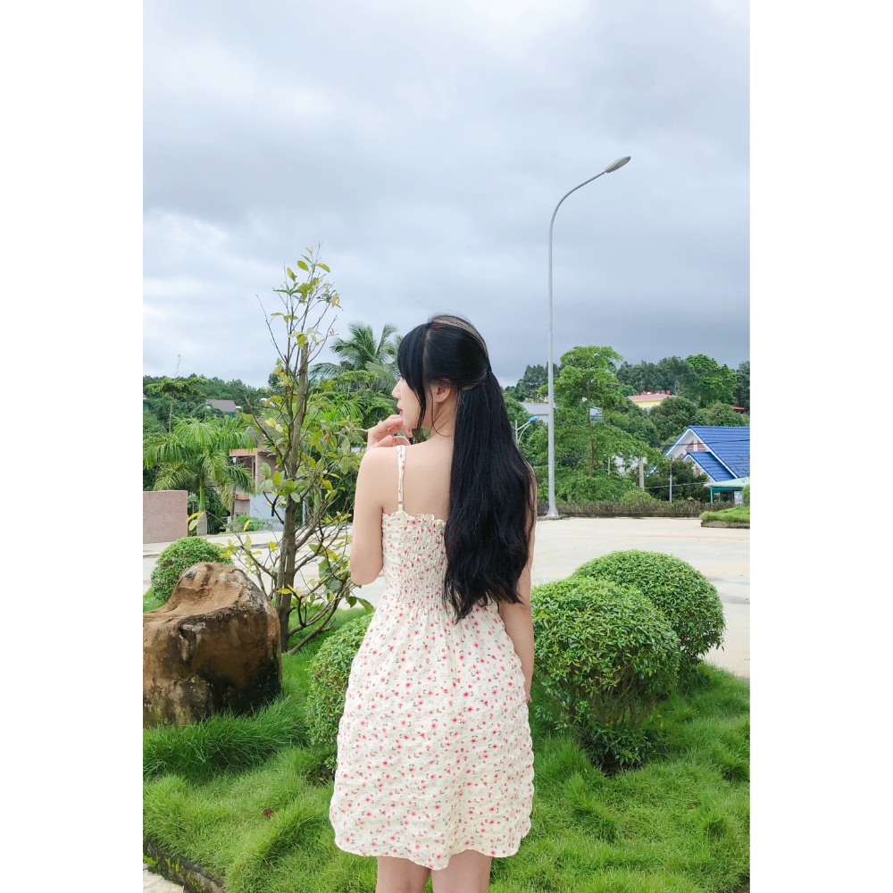 Đầm hai dây mini hoa nhí dễ thương Moolys MD013