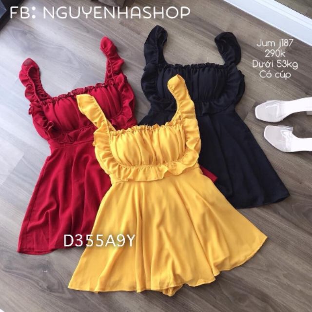 JUMSUIT 2 DÂY CÚP BÈO NGỰC
