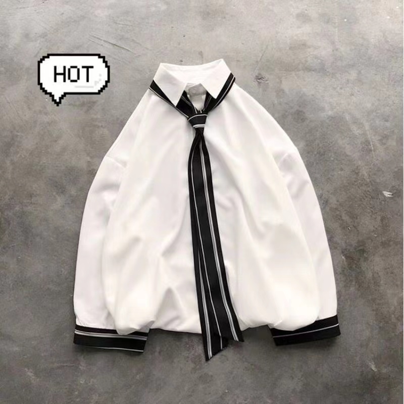Áo Sơ Mi Tay Dài Dáng Rộng Họa Tiết Sọc Caro Kèm Thắt Lưng Phong Cách Vintage Thời Trang Cho Nữ