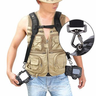 Dây ĐEO 2 MÁY thao tác nhanh double quick strap Caden